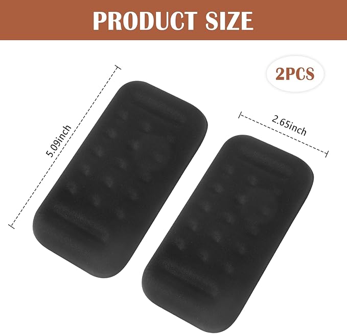 2PCS Car Arm Rest Elbow Pads,Comfortable Car Arm Rest Cushion with Memory Foam Pad for Arm Support,Universal Car Door Armrest Pad Car Interior Accessories (Black)