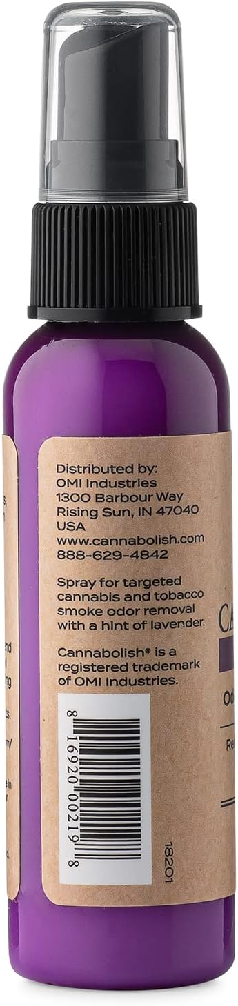 Cannabolish Lavender Odor Removing Spray and Air Freshener, 2 fl. oz. Travel Size