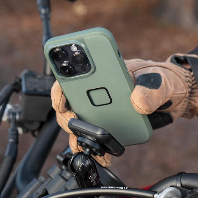 Peak Design Mobile Ball Mount Adapter, Locking, Qi2 Charging, SlimLink Mounting Technology, Push Button Release, Works with 20mm Ball-and-Socket Phone Mount for Car, Truck, Motorcycle, Boat and More