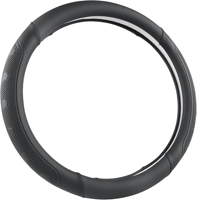 GIANT PANDA Car Steering Wheel Cover for RAM 1500 2500 3500, Compatible with Dodge RAM 15.5-16 inches - Black