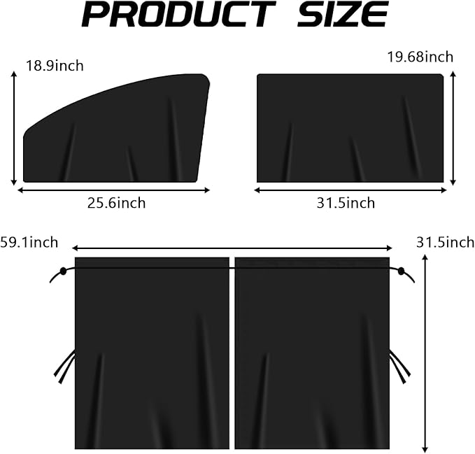 5PCS Car Sun Shade Windshield for Light Blocking and Privacy, Window Screen Cover for Baby Car Accessories Interior for Sleeping Traveling Camping Helps Block UVA/UVB Rays Protection