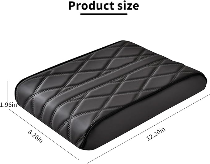 Car Armrest Cushion for Nissan Murano III (Z52) 2015-2017 2018 2020 2021 2022 2023, Car Armrest Pad Soft Leather Car Center Console Cover Car Interior Accessories,A-Black