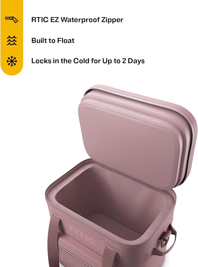 RTIC 30 Can Ultra-Tough Soft Cooler Pro, Insulated, Waterproof, Leak Proof, Portable Floating Bag for Beverage, Drink, Lunch, Outdoor, Beach, Car,Camping, Picnic, Fishing, Boat