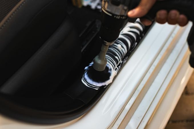 Detail Factory - Medium Domed Drill Brush - Soft Bristle Drill Brush Attachment for Curved Surfaces & Car Detailing