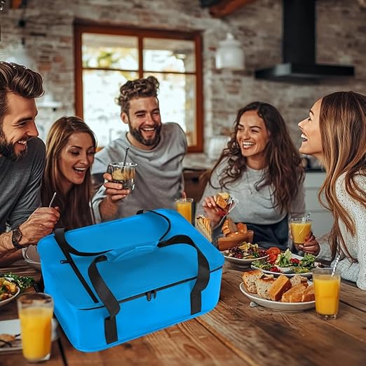 Bodaon Insulated Casserole Carrier Bag, Fits 9x13 and 11x15 Inch Baking Dish with Lid, Casserole Carriers for Hot or Cold Food for Transport (Black)