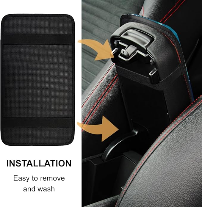 1pc Center Console Armrest Cover Pad 12.6x7.5 inch Sea Turtle Neoprene Car Armrest Cushion Waterproof Armrests Seat Box Cover Protector for Universal Cars Vehicles SUVs