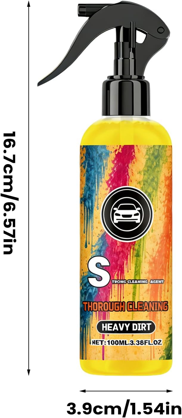 Automobile Heavy Duty Cleaning Spray, Stain Remover, 100ml, Car Cleaner, Vehicle Detailing, No Scrubbing Required, For Leather Seats Glass Panes SUV Trucks