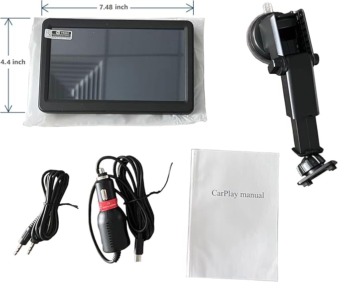7" HD Screen Wireless carplay via Bluetooth Support iPhone carplay and Android Auto, with Mirror Link/Voice Control/FM/TF Card/USB/AUX