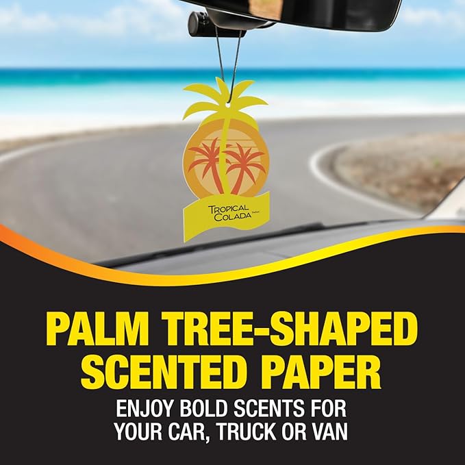 California Scents Palms Paper Tropical Colada Air Freshener