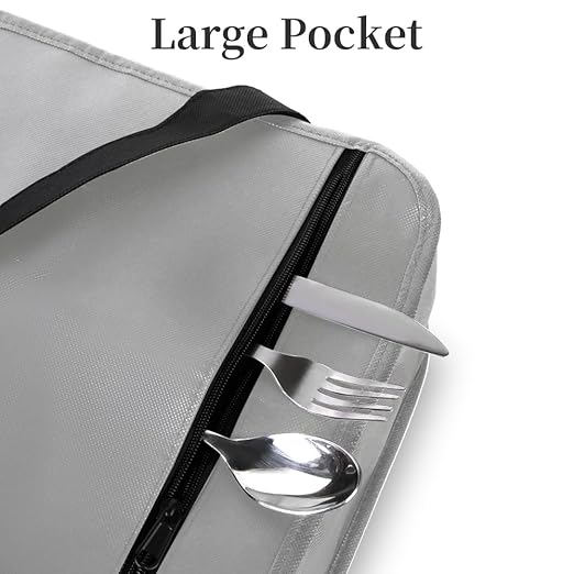 Bodaon Insulated Casserole Carrier Bag, Fits 9"x13" and 11"x15" Baking Dish with Lid, Casserole Carriers for Hot or Cold Food for Transport (Grey)