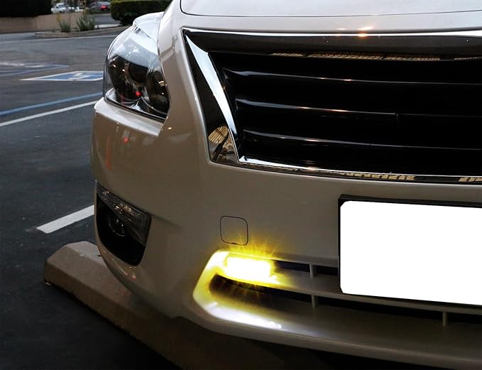 iJDMTOY 3000K Yellow 3-Chipset High Power LED Daytime Running Light Kit Compatible with Behind The Grille or Lower Bumper Insert Area