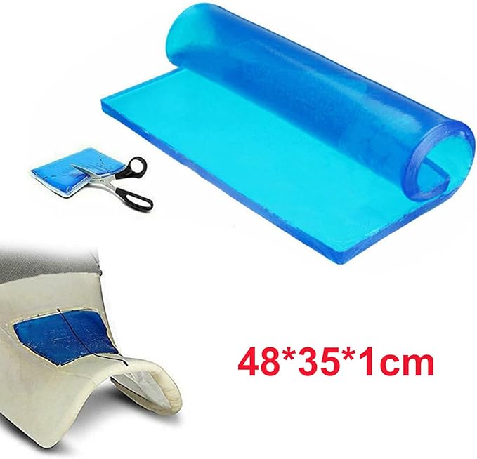 Motorcycle Seat Gel Pad Car Driver Seat Cushion Shock Absorption Mats Reduce Fatigue Comfortable Soft Cooling Gel Pad Cool DIY Pad Office Chair Seat Cushion Motorcycle Seat Foam(48 x 35 x 1cm)