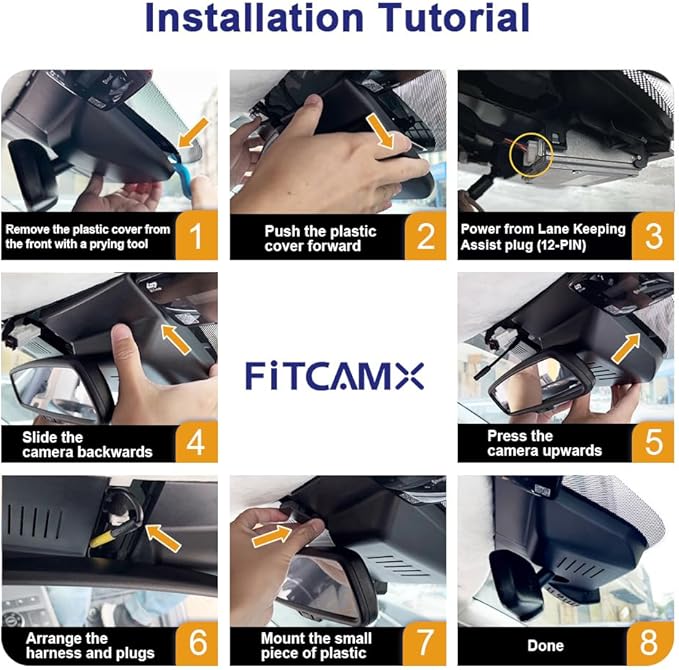 Fitcamx Front 2K+Rear 1080P Dash Cam Adapts for Hyundai Ioniq 5 2025-2026 (7 Vents/HD2-Ni000) & 2025 Ioniq 5 N, OEM Style, Dual HD Video, WiFi & APP, Loop Recording, G-Sensor, Easy to Use, 64GBCard