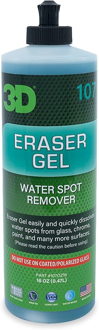 3D Eraser Gel Hard Water Spot Remover Waterless Car Wash Refill – Spot-Free Shine & Effortless Cleaning – Removes Hard Water Stains & Cleans Without Water – 16oz & 1 Gallon