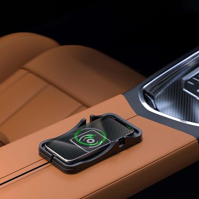 Wireless Car Charger for Hyundai Santa Fe 2001-2026, Charging Station 2-in-1, Wireless Charging Stand Phone, Magnetic Wireless Charger,1M-USB
