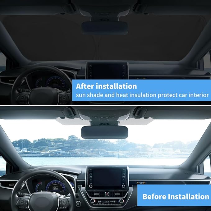 Windshield Sun Shade Window Sunshade Custom Fit Toyota Corolla Accessories 2026 2025 2024 2023 2022 2021 2020 (Not for Corolla Cross) Car Sun Visor UV Protector for Corolla Shield Cover Keep Cool
