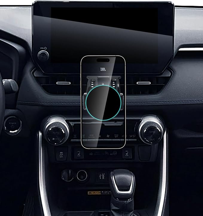 Phone Mount for Toyota RAV4 2019-2024 Premium XLE, Adventure, TRD Off-Road, Limited, Hybrid XSE Accessories Car Magnetic Phone Holder for MagSafe, Strong Magnets Fast Wireless Charger Cell Phone Base