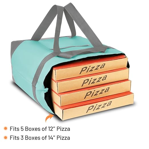 CIVJET Insulated Reusable Tote Bag for Grocery Shopping for Women/Men, Pizza/Food Delivery Bag to Keep Food Cold/Hot for Commercial Food Transport, Cooler bags for Travel/Beach/Picnic, Green