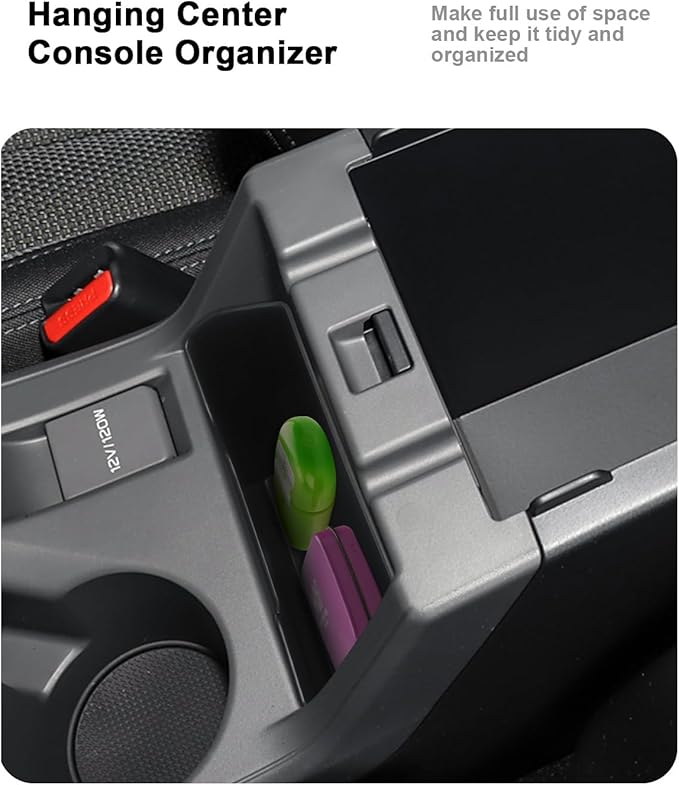 Center Console Organizer Set For 2024-2026 Subaru Crosstrek/Hybrid - 3 Pcs Double-Layer Armrest Box Organizer + Hanging Middle Console Organizer + TPE Cup Holder For 2024-2026 Crosstrek Accessories