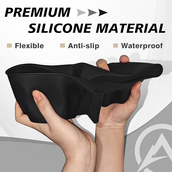 Muslogy Center Console Cup Holder Inserts Compatible with 2023-2026 Chevy Colorado & GMC Canyon Accessories Front Console Drink Holder Silicone Organizer Non-Slip Upgraded Snug Fit