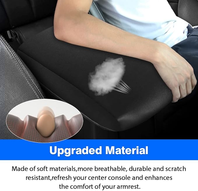 Autorder Center Console Armrest Cover for Toyota 4Runner 2010-2022 2023 2024 Accessories Armrest Pad Anti-Scratch Middle Console Pad Leather Center Console Protector