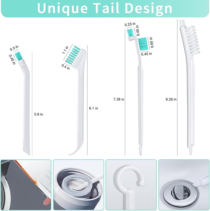 Small Cleaning Brushes Set, 4 pcs Crevice Household Cleaning Tool for Window Track Groove Sliding Door Bottle Gaps Humidifier Baseboard, Tiny Detail Scrub Cleaner Tool Gadget Kitchen Bathroom Set