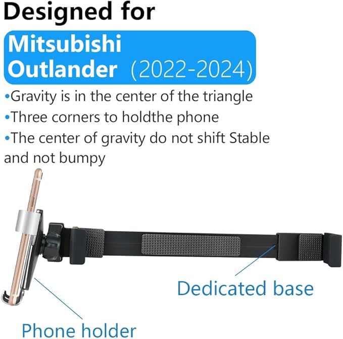 Car Phone Holder for Mitsubishi Outlander ES Black Edition 2022 2023 2024 Screen Stand (Only Applicable to 8 inch) Auto Interior Accessories Best Cell Phones Mount Cellphone Mobile Cradle