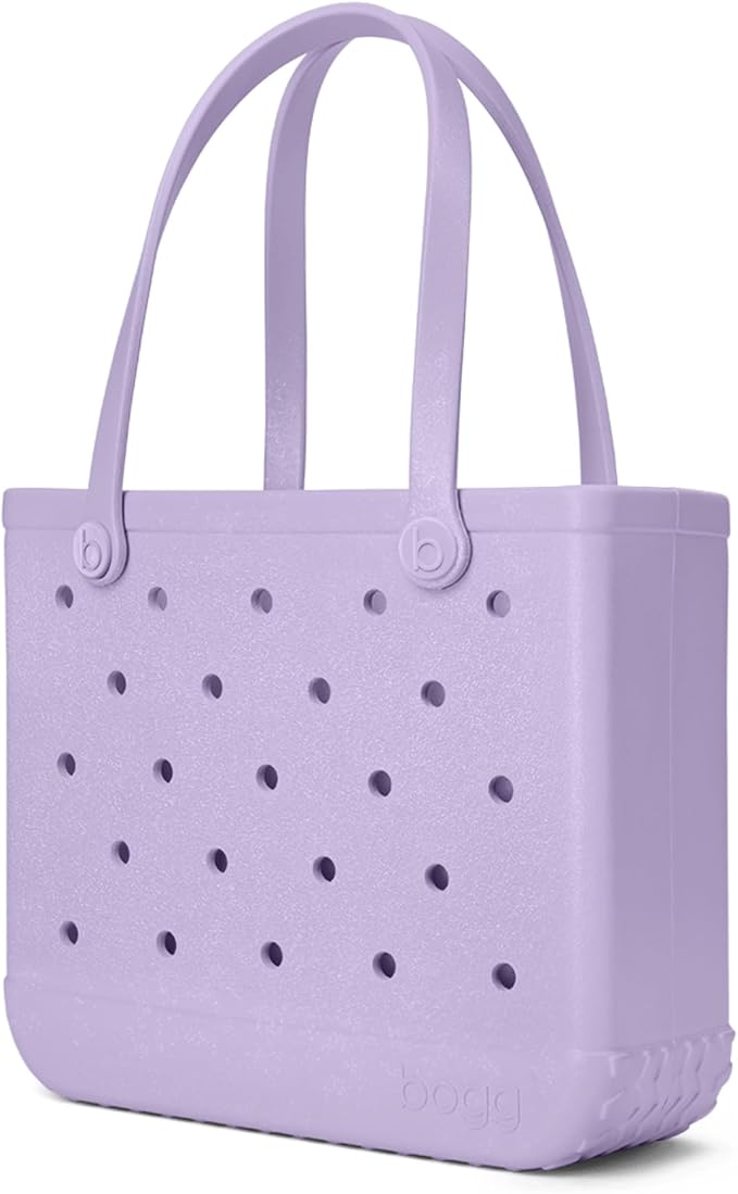BOGG BAG Medium Tote – 15” x 12.5” x 5” – Durable, Washable, Tip-proof – Beach, Pool, Boat, Work, Sports (Lilac Shimmer)