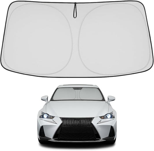 Proadsy 2026 Upgrade Front Windshield Sun Shade Foldable Sunshade Protector Custom Fit 2014-2020 is 200t, 250, 300, 350, F-Sport Lexus Sedan Accessories