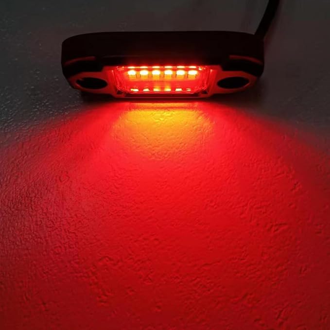 4 Pods Red Rock Lights 24 LEDs Chips Waterproof Neon Trail Rig Lamp Underglow Lights for Car Truck Motorcycle SUV ATV UTV (Red)
