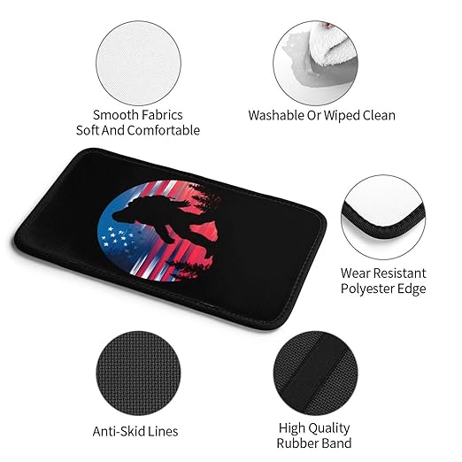Big Walking American Flag Car Auto Armrest Cushion Cover Accessories Center Console Seat Box Pad Protector Universal Decoration for Most Vehicle SUV Truck