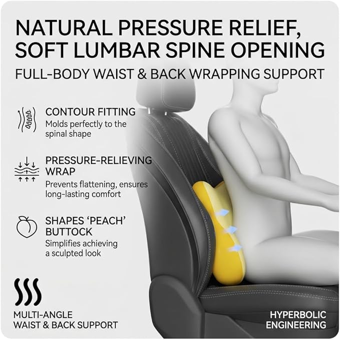 Car Headrest Pillow & Lumbar for Alfa Romeo Stelvio 2017-2021, Car Seat Neck Pillow Back Support, Breathable All-Season Automotive Seat Cushions, 2PCS,B Gray
