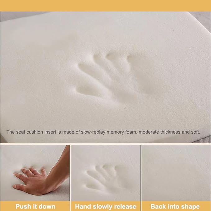Generic Car Seat Cushion with Lumber Support Pillow- Used Memory Foam Design to Relief Pain and Enhanced Comfort for Automotive Seat Driver, Ergonomic Lumbar Comfort for Long Sitting, Light Grey