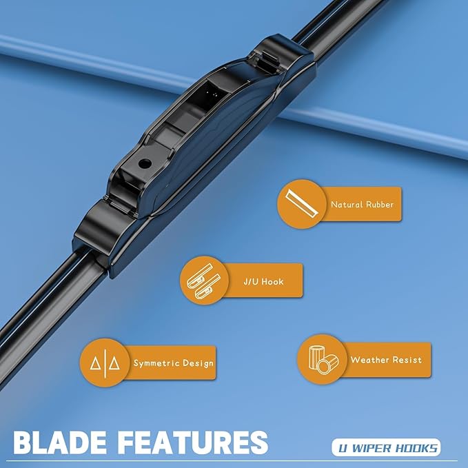 MIKKUPPA 26"+16"+10" Windshield Wiper Blades Replacement for Toyota Rav4 2013-2018 U/J Hook Front and Rear Wiper Blades All Season, Pack of 3