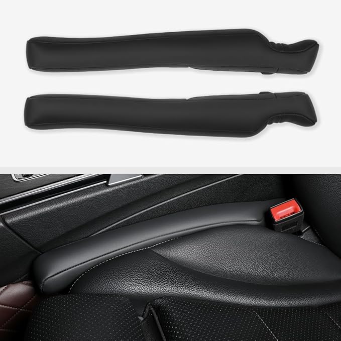 2Pack Leather Car Seat Gap Filler – Anti-Drop Console Organizer, Scratch-Resistant Waterproof Easy to Clean, Fits 90% Vehicles Without Blocking Seat Movement