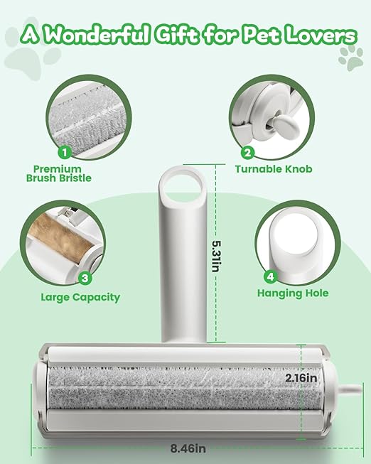 Pet Hair Remover,DAINTIER Reusable Lint Roller,Cat and Dog Portable Hair Remover,Upgraded Animal Fur Multi-Surface Removal Tool for Couch, Furniture, Carpet, Car Seat,Clothing