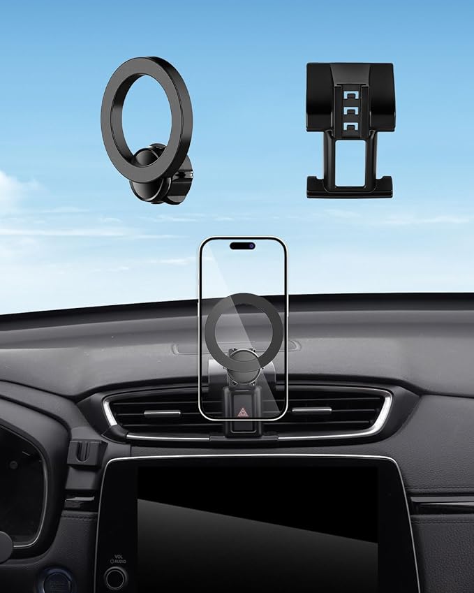 PZK Car Phone Mount for Honda CRV CR-V 2017 2018 2019-2020 2021 2022 Accessories 5th Gen CRV Custom Air Vent Car Phone Holder Magnetic Hands Free 360° Rotation Phone Automobile Cradles