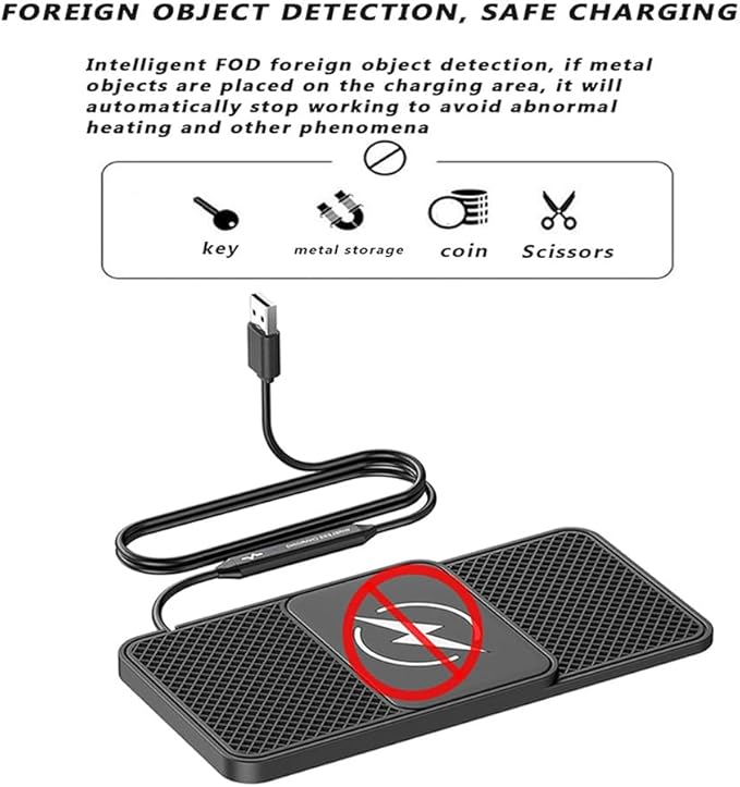 Car Wireless Charger Pad for Land Rover Range Rover Evoque 2012-2025,Fast Wireless Phone Charger Cell Phone Cordless Charging Mat Magnetic Charging Pad Interior Accessories,B Type-C Plug