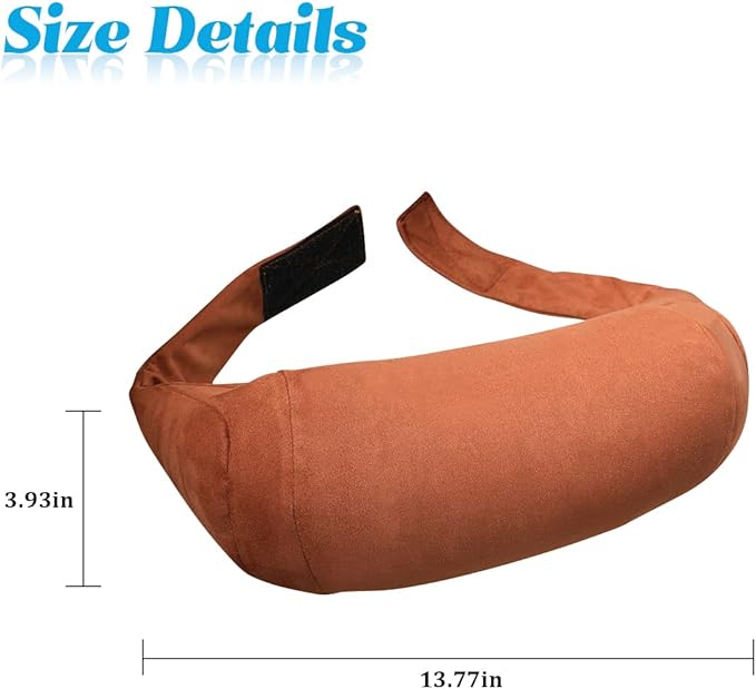 Car Headrest Neck Pillow, Suede Soft Comfortable Vehicle Seat Support Head Rest Pillow Cushion for Driving, Automotive Interior Accessories, Universal for SUV Sedan Truck (Brown)