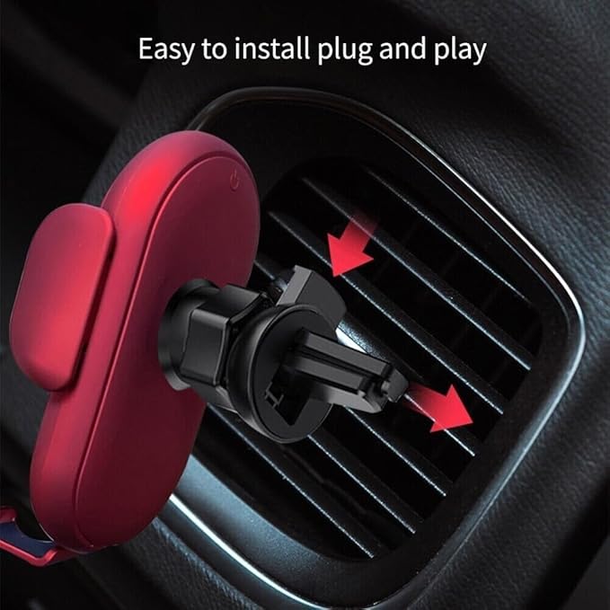 Smart Car Wireless Charger Phone Holder, Fashion Car Charger, Smart Sensor Car Wireless Charger, Automatic PhoneHolder forCar, for All Phone (Black)