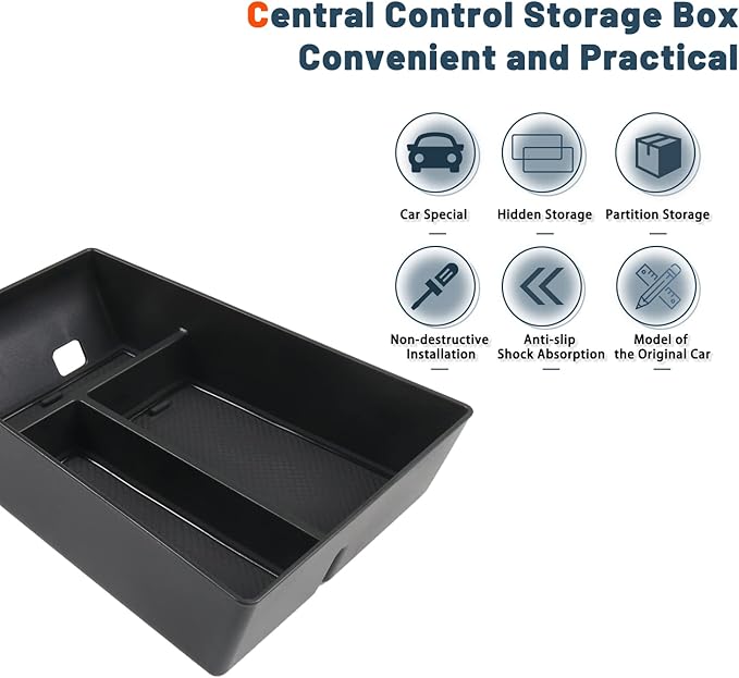 2026 X5/X6/X7 Center Console Organizer for 2020-2026 BMW X5/X6/X7 Accessories Middle Console Organizer X5/X6/X7 Armrest Storage Box Compatible with 2020 2021 2022 2023 2024 2025 2026 BMW X5/X6/X7