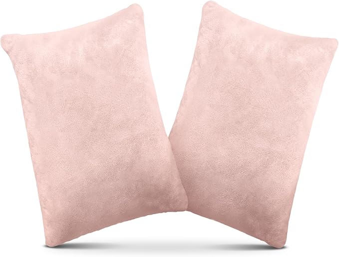 2 Pack Small Pillow, Memory Foam Mini Pillow 11 X 7 Inches for Travel, Sleeping, Nap and Neck, Knee, Lumbar Support, Tiny Cushion for Pet, Dogs (Light Pink)
