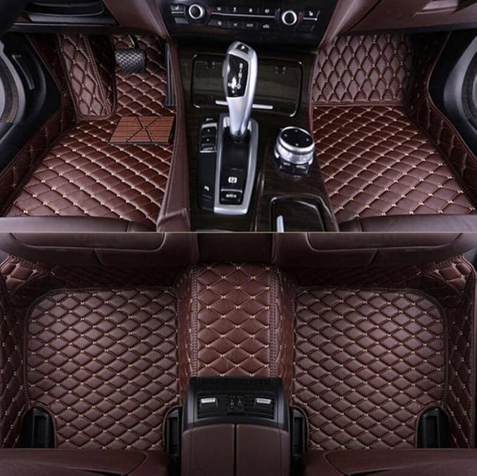 Custom Making Car Floor Mats Compatible with Audi BMW Mercedes-Benz Toyota Lexus Honda Infiniti Nissan Hyundai Kia All Models 2005-2026 (Dark Brown)