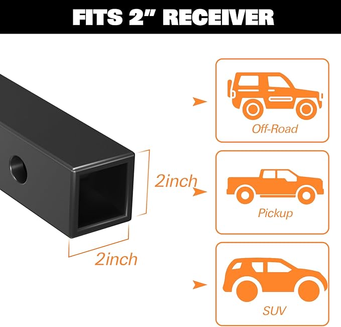 WEIZE 53 x 19 x 4-1/8 Inch Hitch Cargo Carrier, 500 lbs Capacity Steel Hitch Cargo Rack Basket with Net, Strap, Tightener for Car SUV Truck Traveling Camping, 2" Receiver