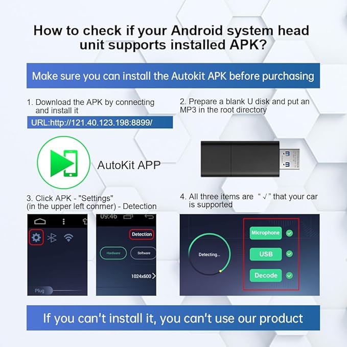 CarlinKit CarPlay Dongle only for Car with Android Head Unit System 4.4.2+,New Upgrade Version,Built-in APK App,Support Wired/Wireless CarPlay,Wired/Wireless Android Auto,Online Upgrade etc.