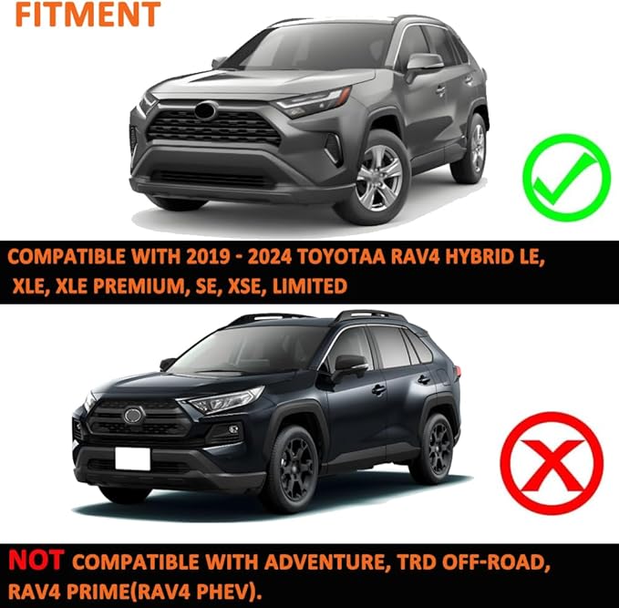 LED Grille Lights Compatible with Toyota RAV4 2019 2020 2021 2022 2023 2024 Front Grille Lights for Rav4 Accessories Hybird LE XLE SE XSE Limited (Amber)