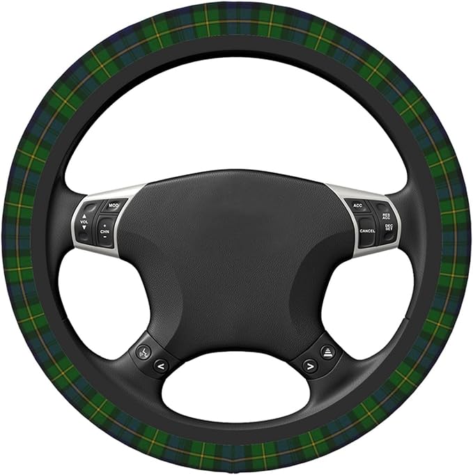 Thickened Elastic Steering Wheel Cover, Gordon Clan Tartan Plaid Ultra, Soft, Breathable, Fit for Cars, SUVs, Trucks, Stylish Comfortable Grip