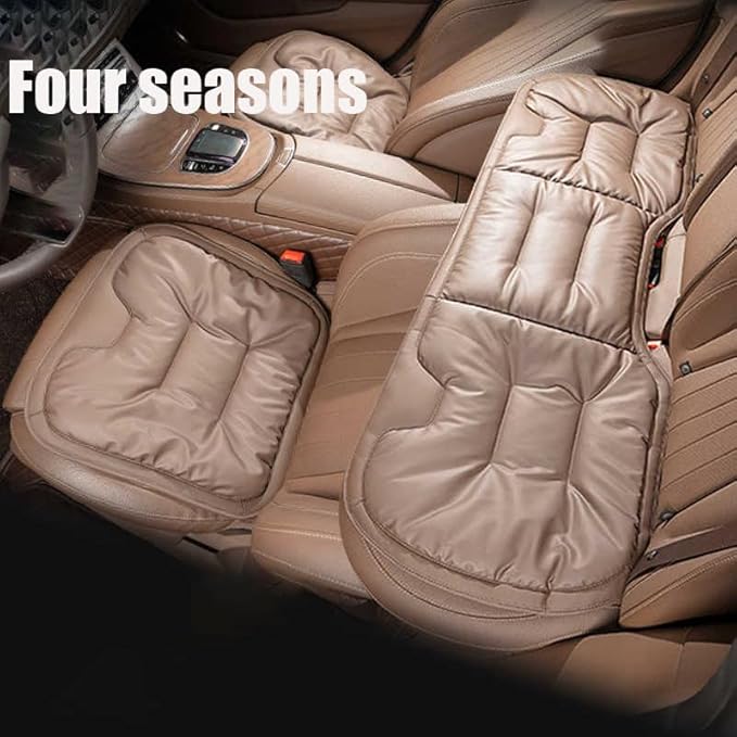 2026 New Skin-Friendly & Dirt-Repellent Leather Seat Cushions, Ergonomic Memory Foam Lumbar Support, Non-Slip Breathable Cover, Removable Washable, Ideal for Drivers & Office Long Sitting (black)