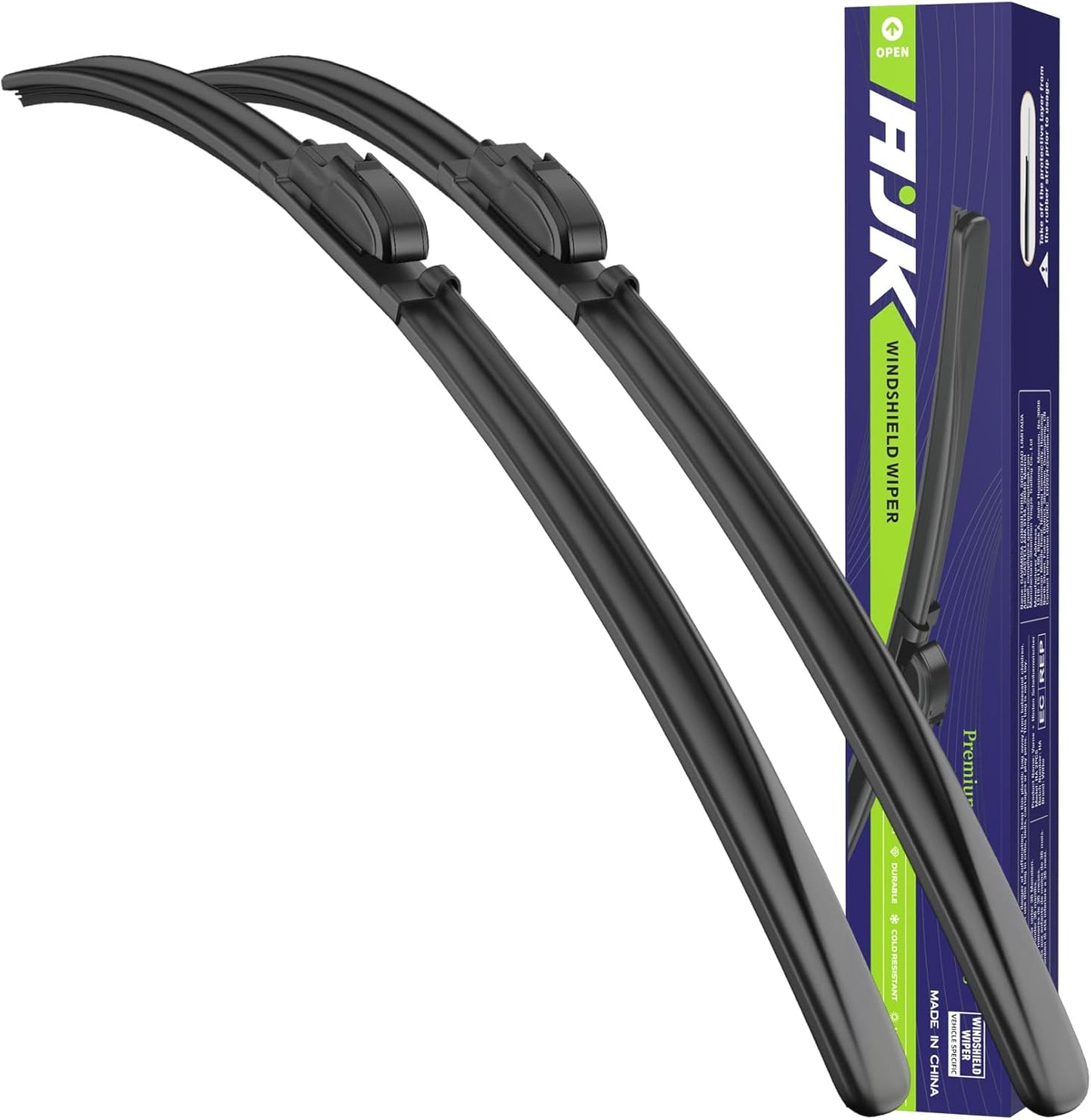 AJK Wiper Blades for INFINITI Q50 2014 2015 2016-2024 for INFINITI Q60 2017 2018 2019 2020 2021 2022, 2 Piece All Weather OEM Quality Automotive Replacement Windshield Wiper Blades for My Car