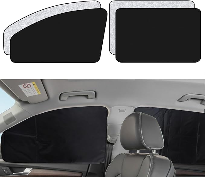 XCBYT Car Window Shades - 4 Pack Car Window Covers 99% UV Protection Magnetic Fordable Privacy Sun Shade for Baby